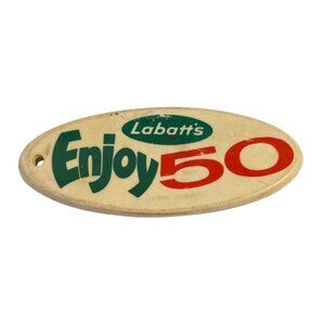 Labatts 50 Bottle Opener Vintage Enjoy 50 Oval